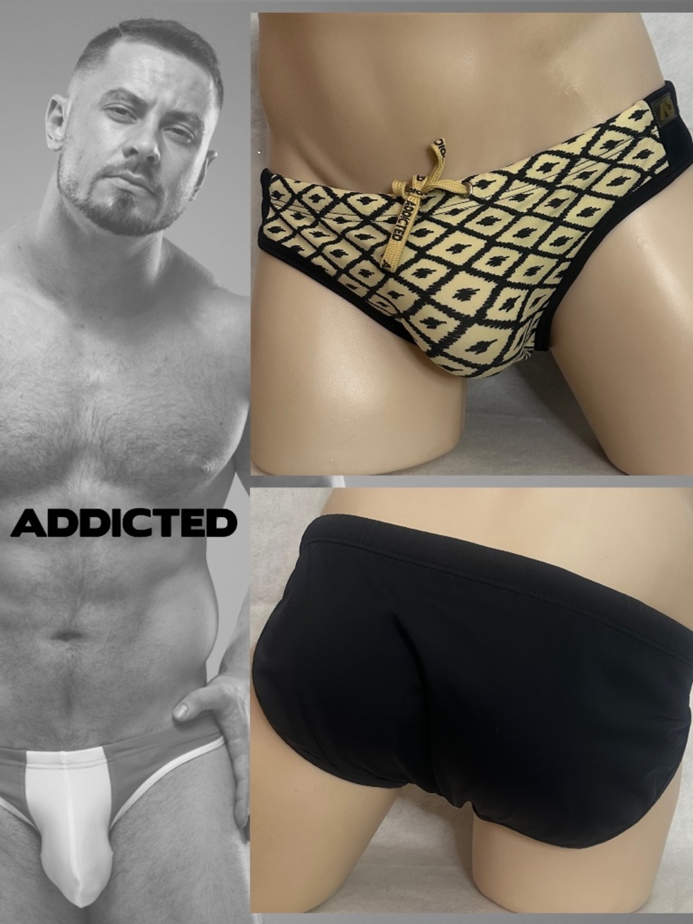 Addicted Pack Up Swimsuit XL runs small 36-40" waist Gently worn 80% polyamide